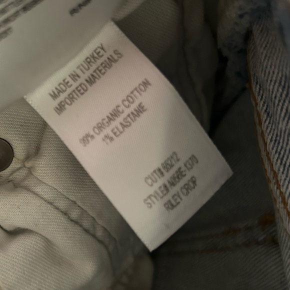 Agolde Riley Crop Size 28 Light Blue Button Fly High Rise Women's Jeans - Picture 5 of 7